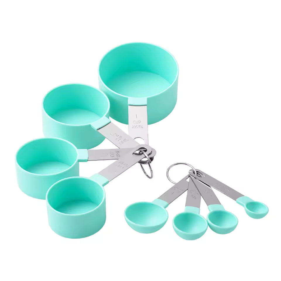Set de Tazas+Cucharas medidoras 8 pzas