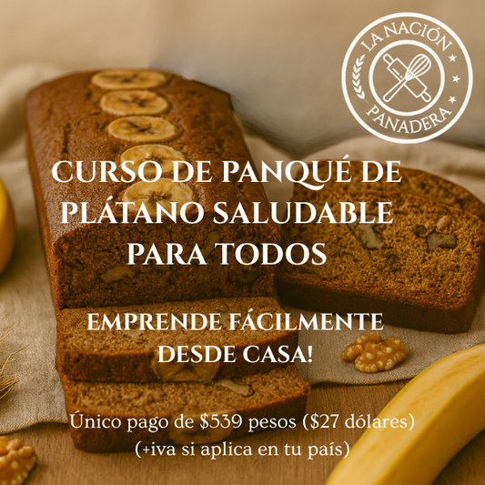 1. Curso para preparar Panqué de Plátano Saludable para Todos