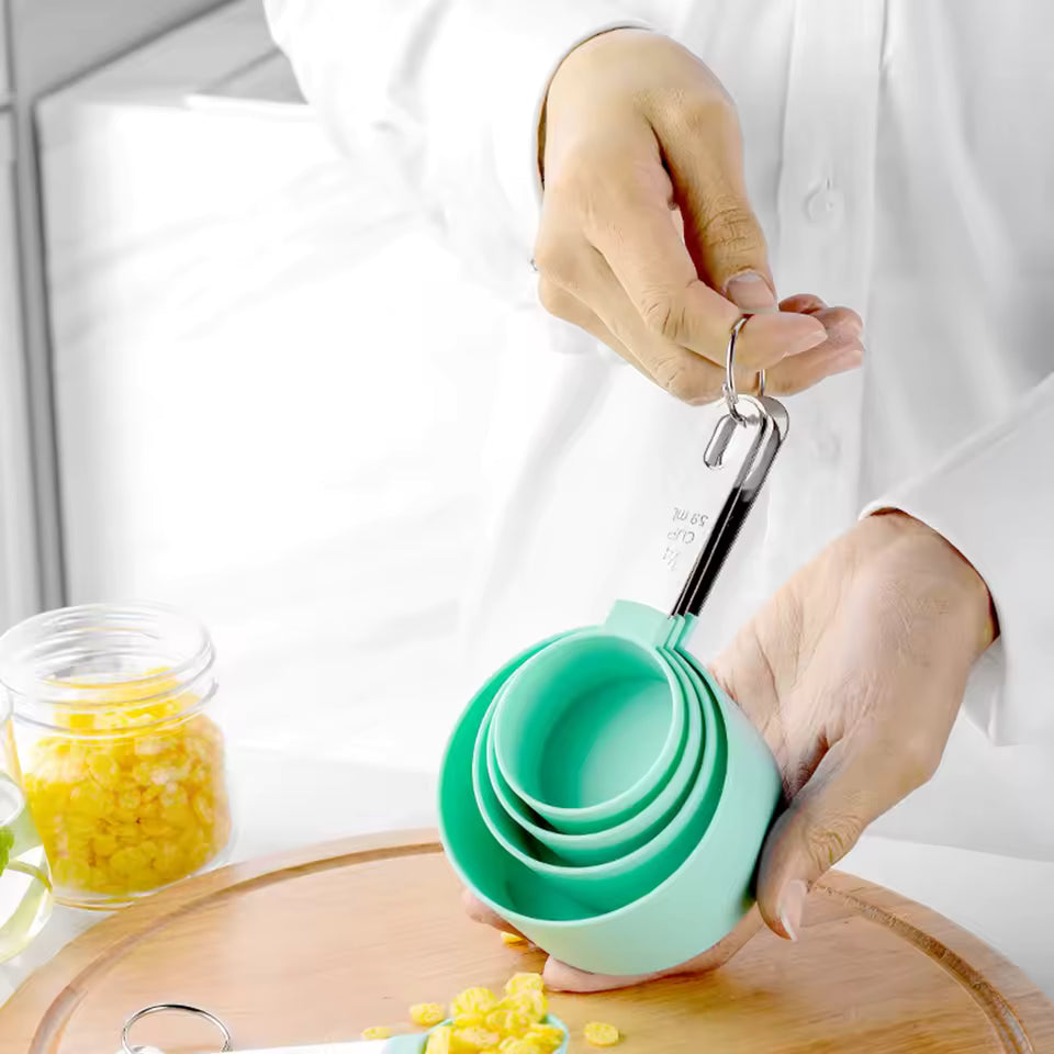 Set de Tazas+Cucharas medidoras 8 pzas