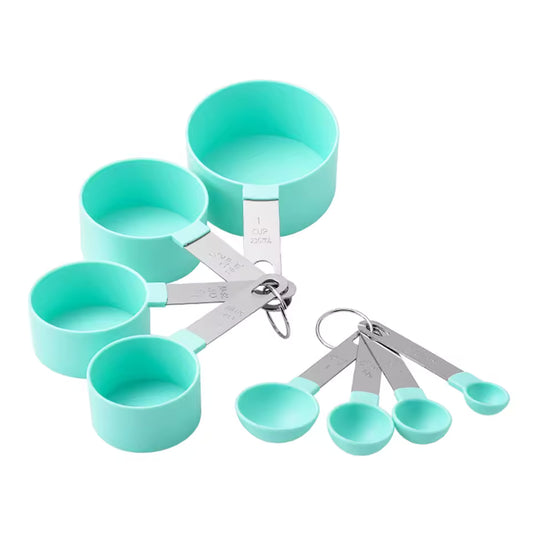 Set de Tazas+Cucharas medidoras 8 pzas